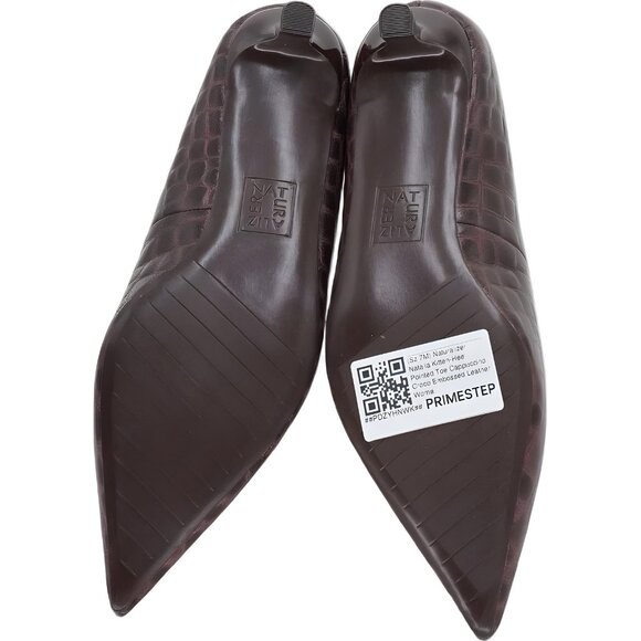 Naturalizer Natalia Croco-Embossed Kitten Heel Pointed Toe Pumps Women's US 7M - Picture 6 of 6